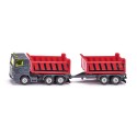 Truck with dumper body and tipping trailer