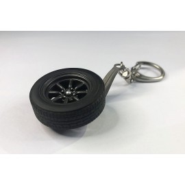 8-spokes wheel keychain