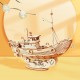 Wooden 3D Fishing Ship puzzle