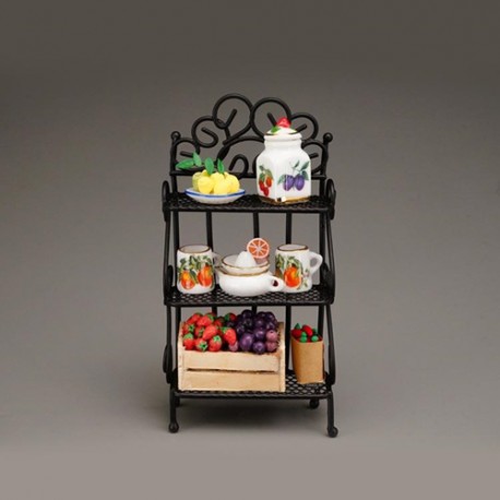 Kitchenrack decorated with fruits
