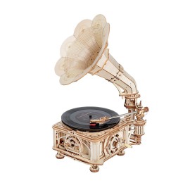 Medinė 3D gramofono dėlionė