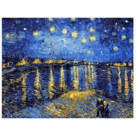 Van Gogh "Žvaigždėta naktis virš Ronos"