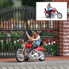 Action Set: US motorcycle with biker