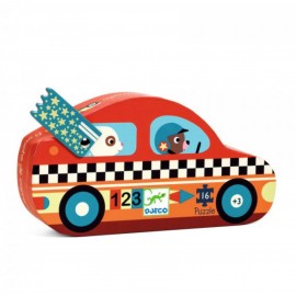 Silhouette puzzles - The racing car