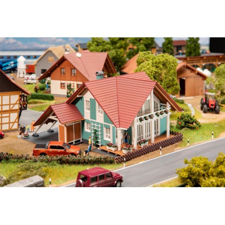 Residential house with carport