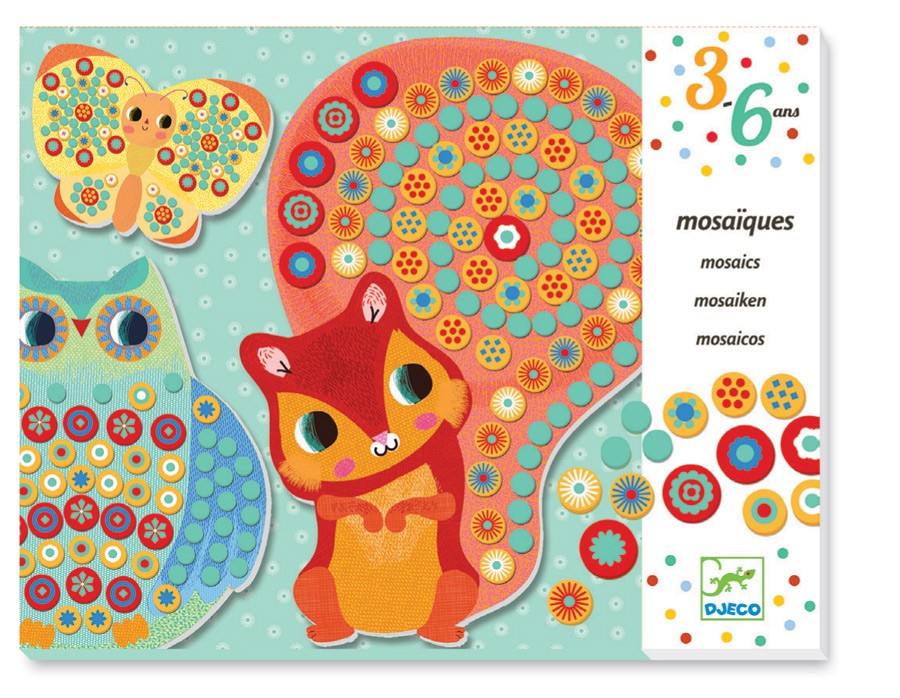 Art set for kids, mosaic - Djeco - Caribbean