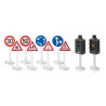 Traffic lights and road signs