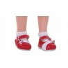 Red shoes with flowers